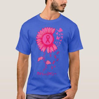 Butterfly Sunflower Support Squad Breast Cancer Aw T-Shirt
