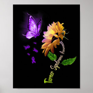 Butterfly Sunflower Turner Syndrome Awareness Poster