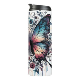 Butterfly Sunset Thermal Tumbler