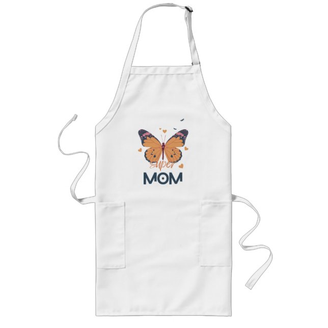 Butterfly Super MOM Long Apron (Front)