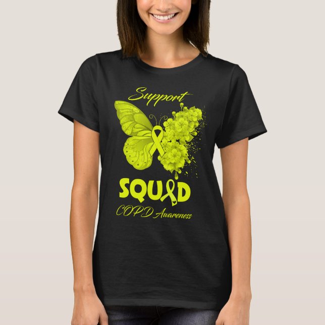 Butterfly Support Squad COPD Awareness T-Shirt (Front)