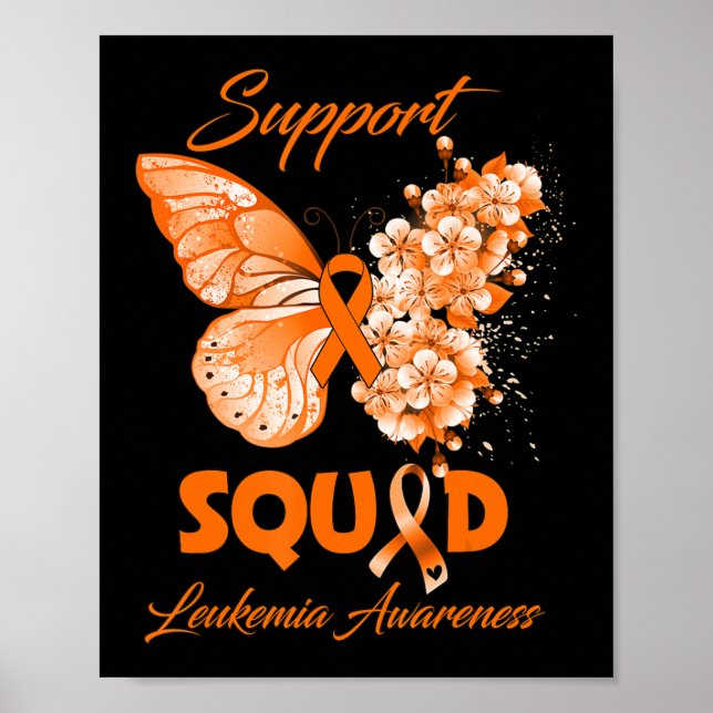 Butterfly Support Squad Leukaemia Awareness  Poster (Front)