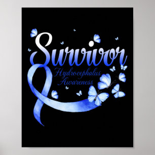 Butterfly Survivor Hydrocephalus Awareness  Poster