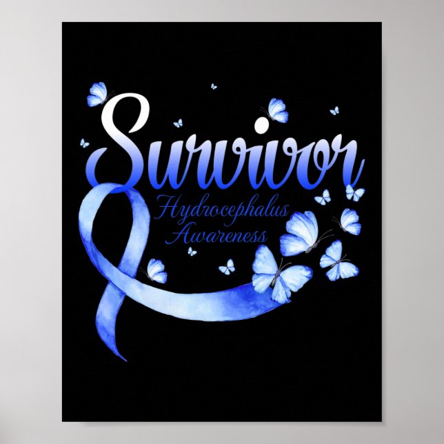 Butterfly Survivor Hydrocephalus Awareness  Poster (Front)
