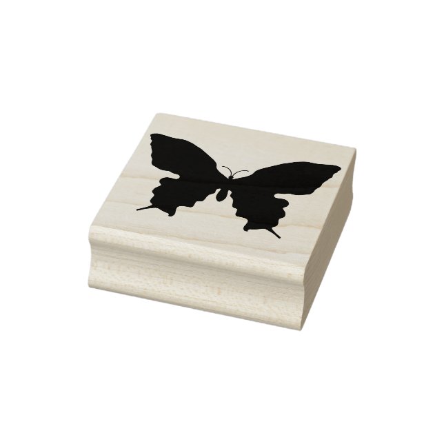 butterfly swallowtail silhouette art stamp (Stamp)