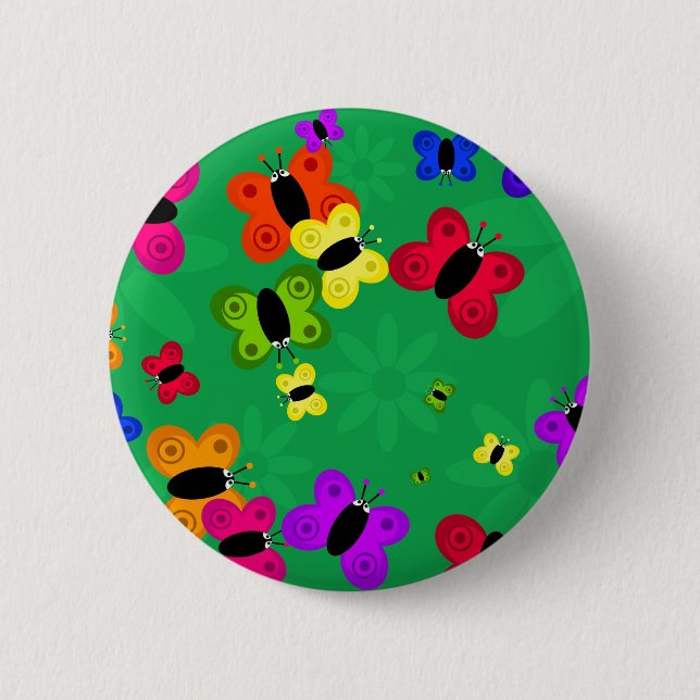 Butterfly Swarm 6 Cm Round Badge (Front)