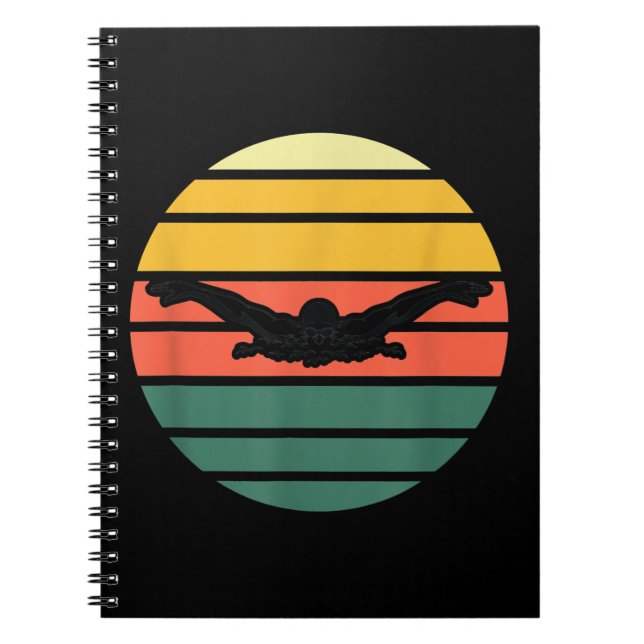 Butterfly Swimmer Swim Swimming Notebook (Front)