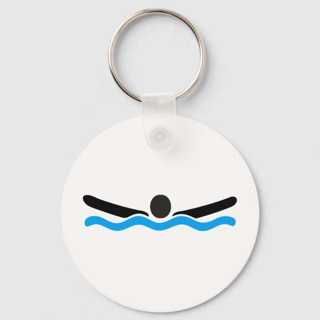 butterfly swimming key ring (Front)