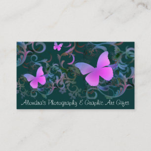Butterfly Swirl (green) Business Card