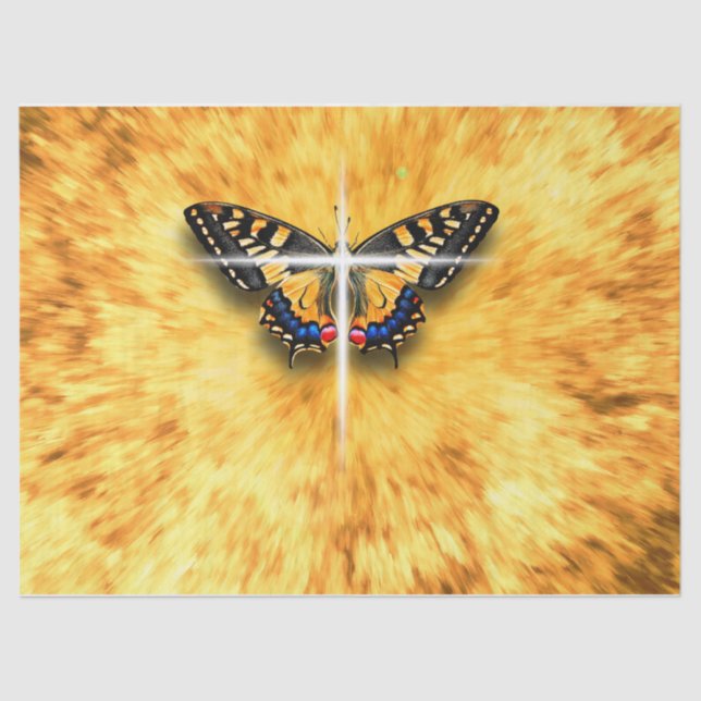 Butterfly Symbolises Resurrection of Jesus Christ Tissue Paper (Front)