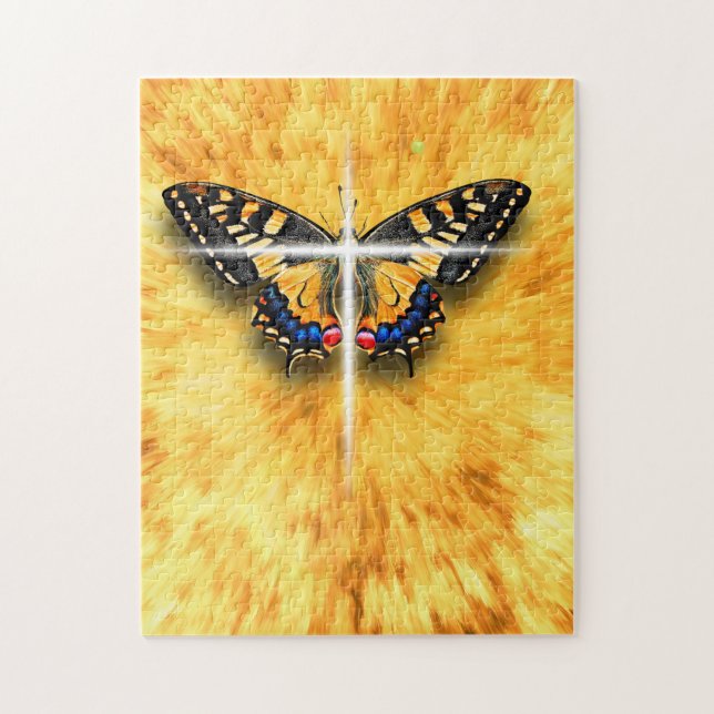 Butterfly Symbolises the Resurrection of Christ Jigsaw Puzzle (Vertical)