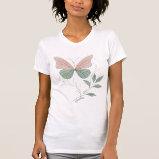 Butterfly T-shirt |Freedom Quote | Green and Black