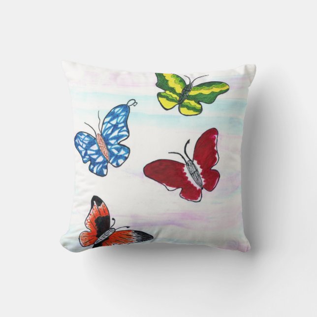 "Butterfly Tag" Sofa Pillow (Front)