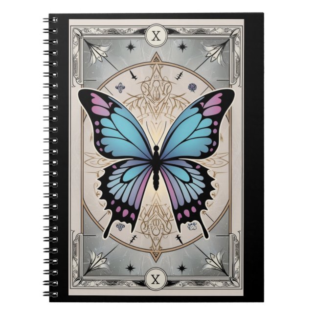 Butterfly Tarot Card – Mystical and Intricate Notebook (Front)