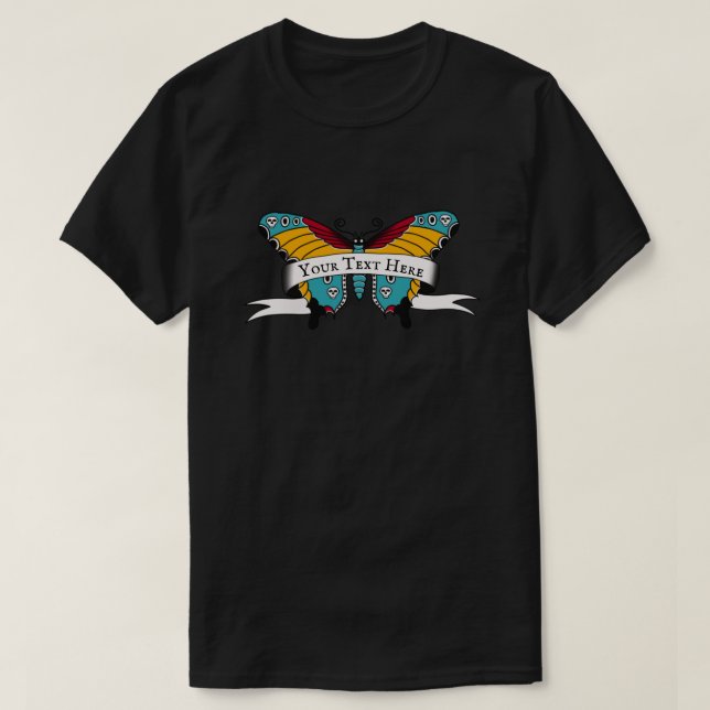 Butterfly Tattoo - Create Your Own T-Shirt (Design Front)