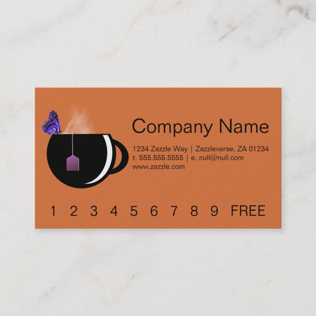 Butterfly Tea Loyalty Card (Front)