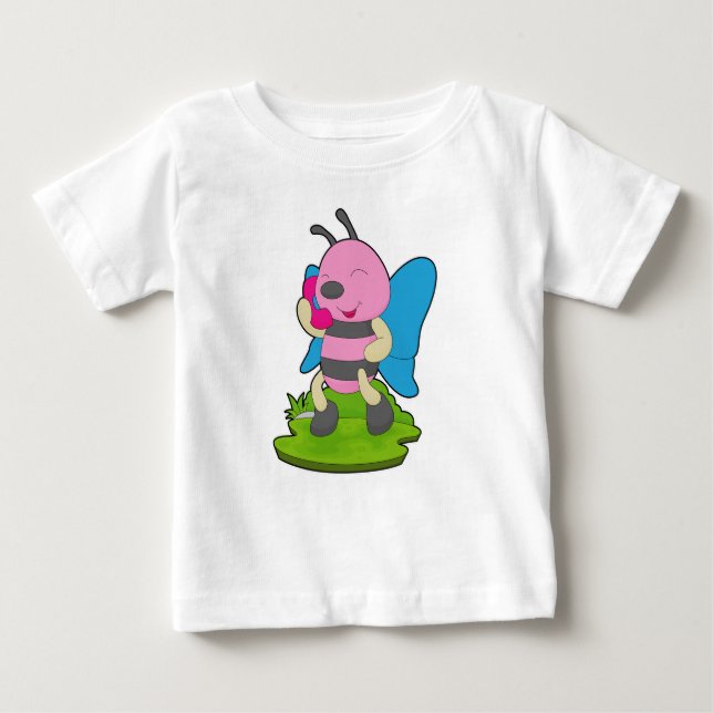 Butterfly Telephone Baby T-Shirt (Front)