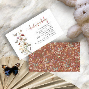 Butterfly Terracotta Books For Baby Enclosure Card