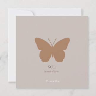 Butterfly Thank You card