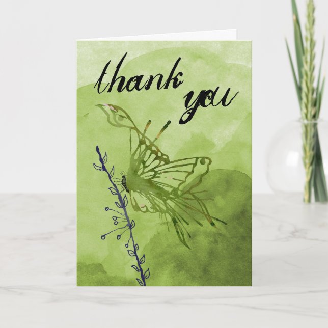 Butterfly thank you card (Front)