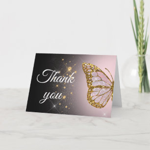 butterfly thank you card