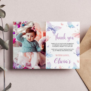 Butterfly Thank You Card Garden Party