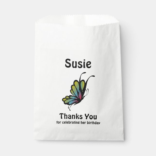 Butterfly Thank you Favour Bag (Front)