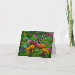 butterfly thank you note card
