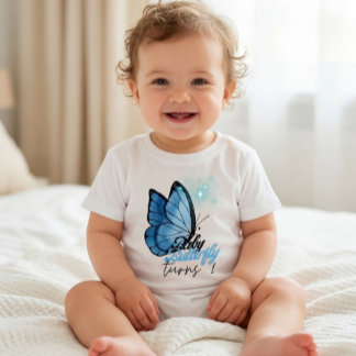 Butterfly theme 1st birthday t-shirt