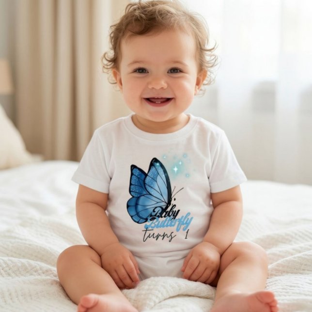 Butterfly theme 1st birthday t-shirt (Creator Uploaded)