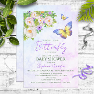 Butterfly Theme Baby Shower Invitations