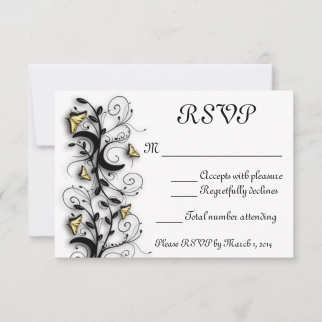 Butterfly Theme Invitation (Front)