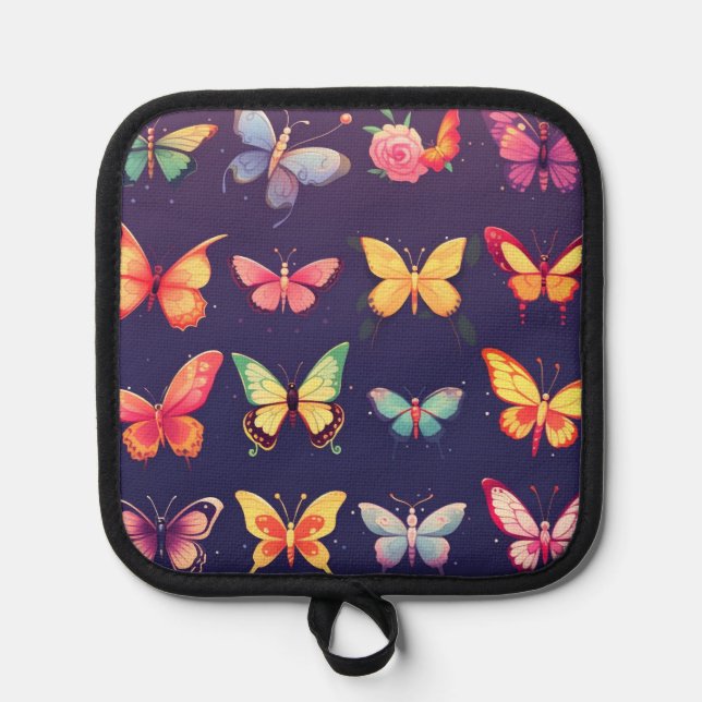 Butterfly themed holder, cute butterfly pot holder (Front)