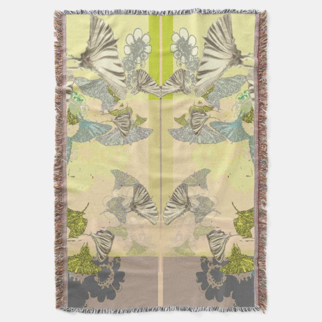 Butterfly Throw Blanket (Front Vertical)