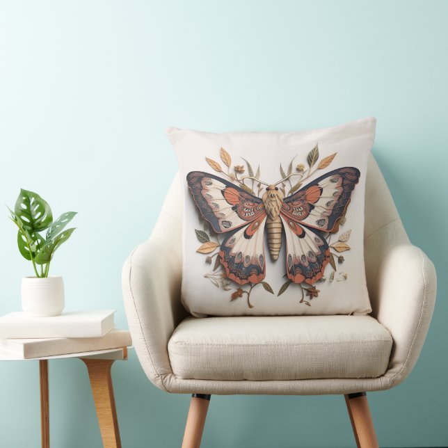Butterfly Throw Pillow, Custom Gift, Personalised Cushion (Chair)