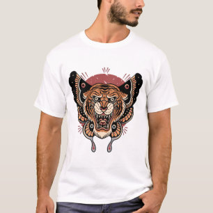 Butterfly tiger tattoo design T-Shirt