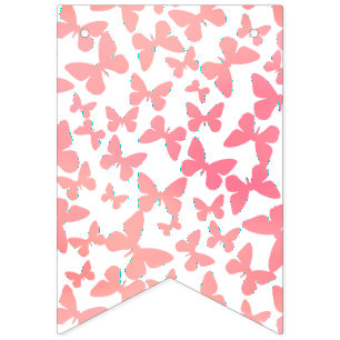 Butterfly Toss (Peach) Bunting