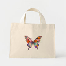 Butterfly Tote Bag Floral Boho Aesthetic