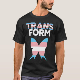Butterfly Transgender Flag Transform Pink Blue Whi T-Shirt
