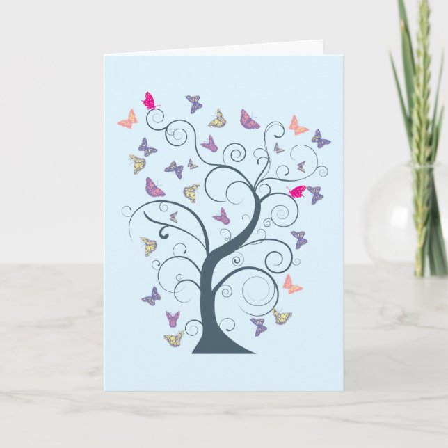 Butterfly Tree 1 ~ Butterflies Customise Template (Front)