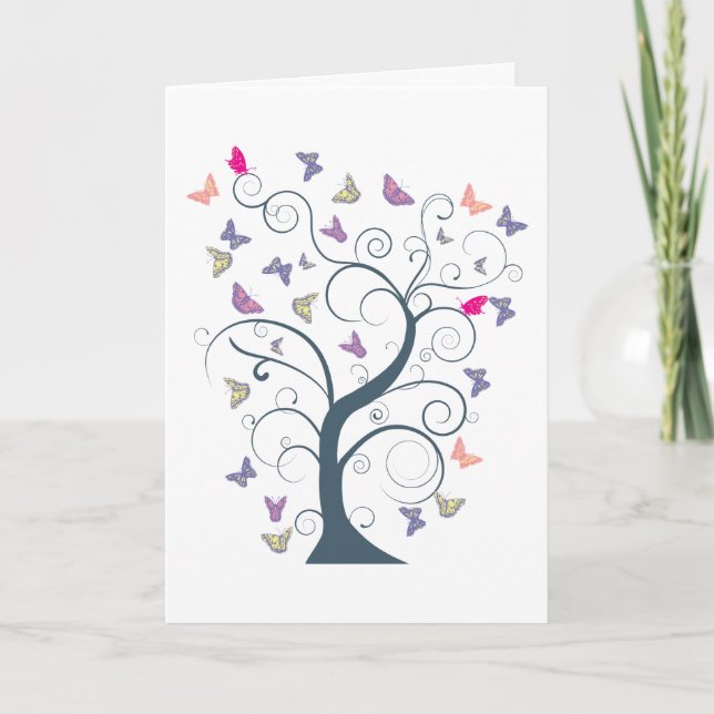 Butterfly Tree Beautiful  Card (Front)