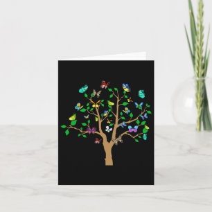 Butterfly Tree Beautiful Nature Design Sticker Card