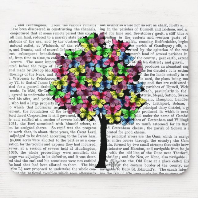 Butterfly Tree Mouse Pad (Front)