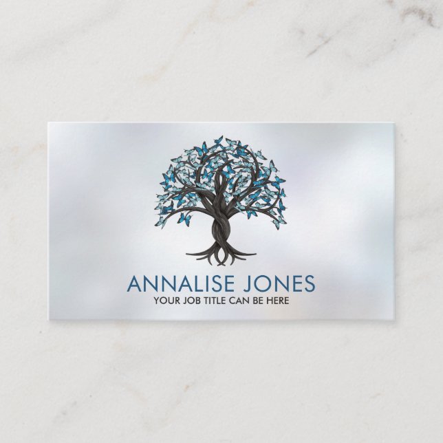 Butterfly Tree of life - Papilio Ulysses Business Card (Front)