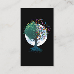 Butterfly Tree Women Girls Cute Butterflies Business Card