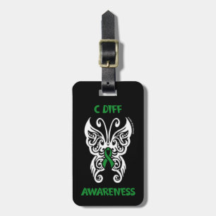 Butterfly/Tribal...C Diff Luggage Tag
