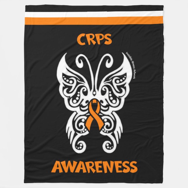 Butterfly/Tribal...CRPS Fleece Blanket (Front)