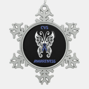Butterfly/Tribal...CVS Snowflake Pewter Christmas Ornament