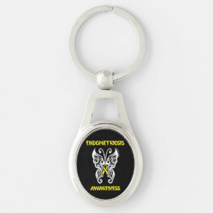 Butterfly/Tribal...Endometriosis Key Ring