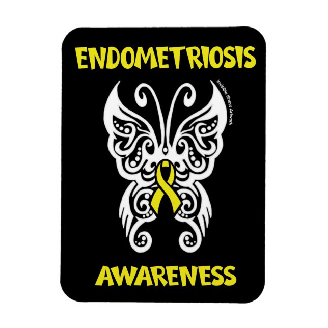 Butterfly/Tribal...Endometriosis Magnet (Vertical)